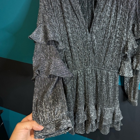IRO Tellus Metallic Blouson Dress size 34 - Picture 6 of 12